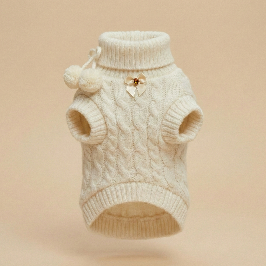 Crema - Knitted Dog Sweater (Pre-order)